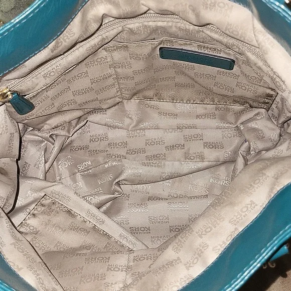 Michael Kors Leather Bag with Gold Accents - Picture 11 of 16